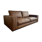 Sienna Sofa Small Matte Brown Leather