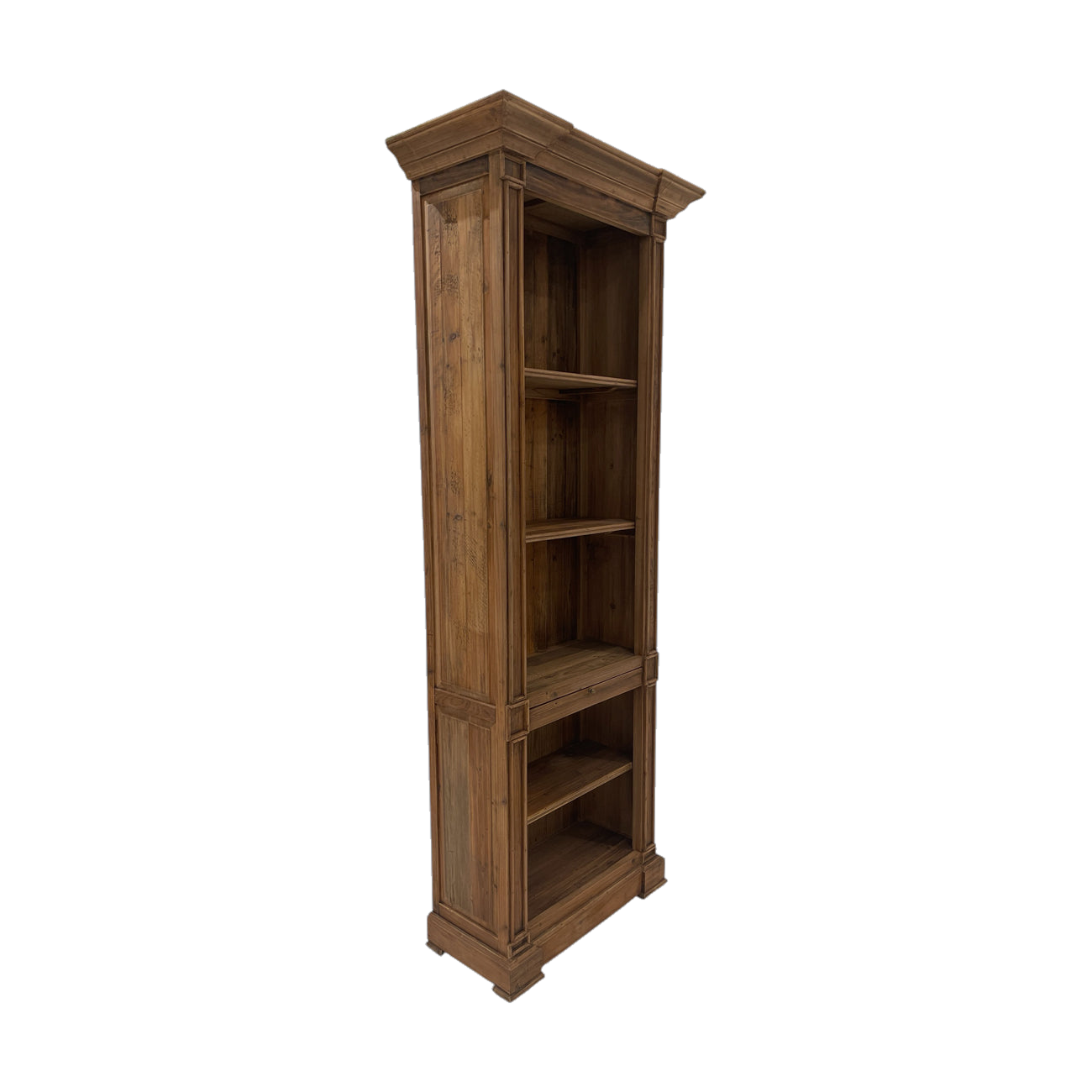 Single Open Bookcase in Old Pine