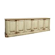 Six Door Panel Server Distressed Finish