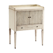 Small Galleried Side Table in White