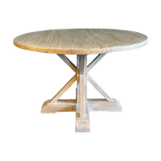 Small Round Reclaimed Elm Dining Table