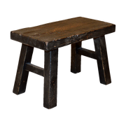 Small Stool in Black Elm