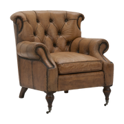 Somerset Tufted Chair in Antique Buffalo