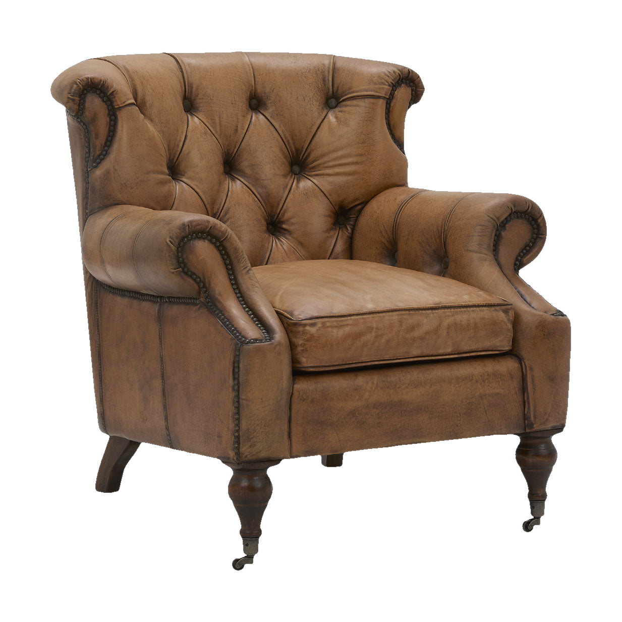 Somerset Tufted Chair in Antique Buffalo