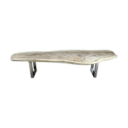 Suar Wood Coffee Table Washed - SS Base