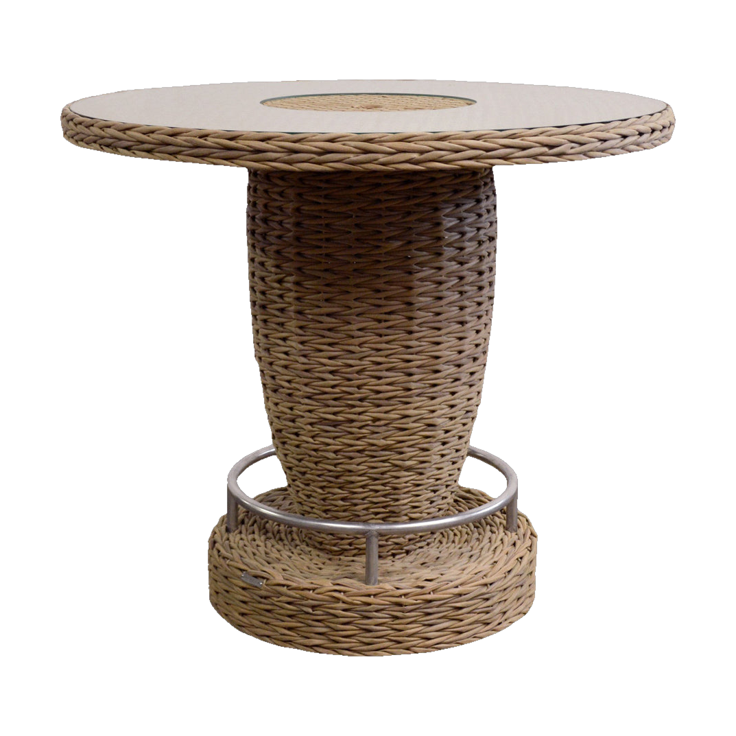 Tahiti Outdoor Bar Table w/ Glass Top