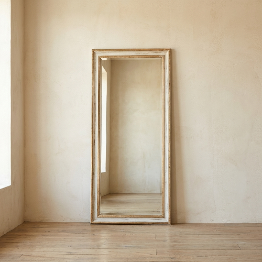 Lifestyle scene featuring Tarbes Tall Mirror. AI-generated supplementary image; refer to primary product photos for color and material accuracy.