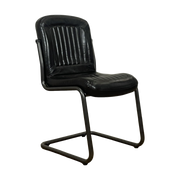 Tim Side Chair in Black Leather