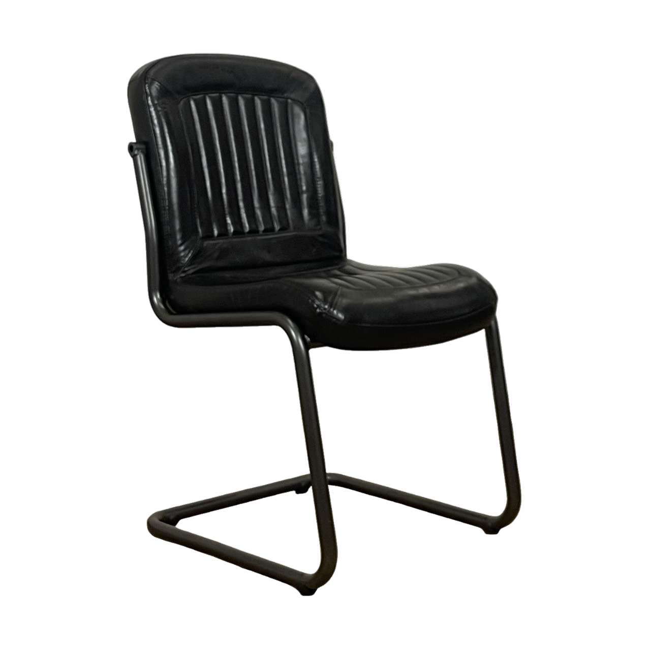 Tim Side Chair in Black Leather