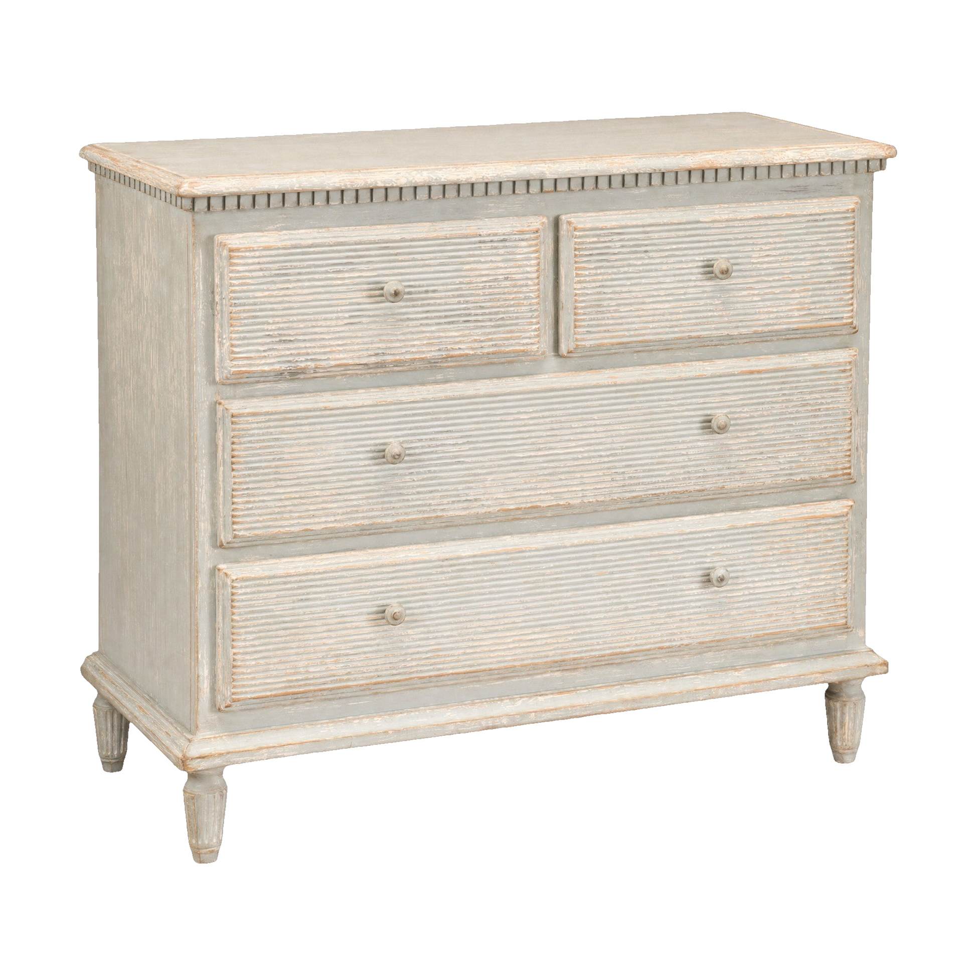 Two Over Two Chest in Distressed Blue