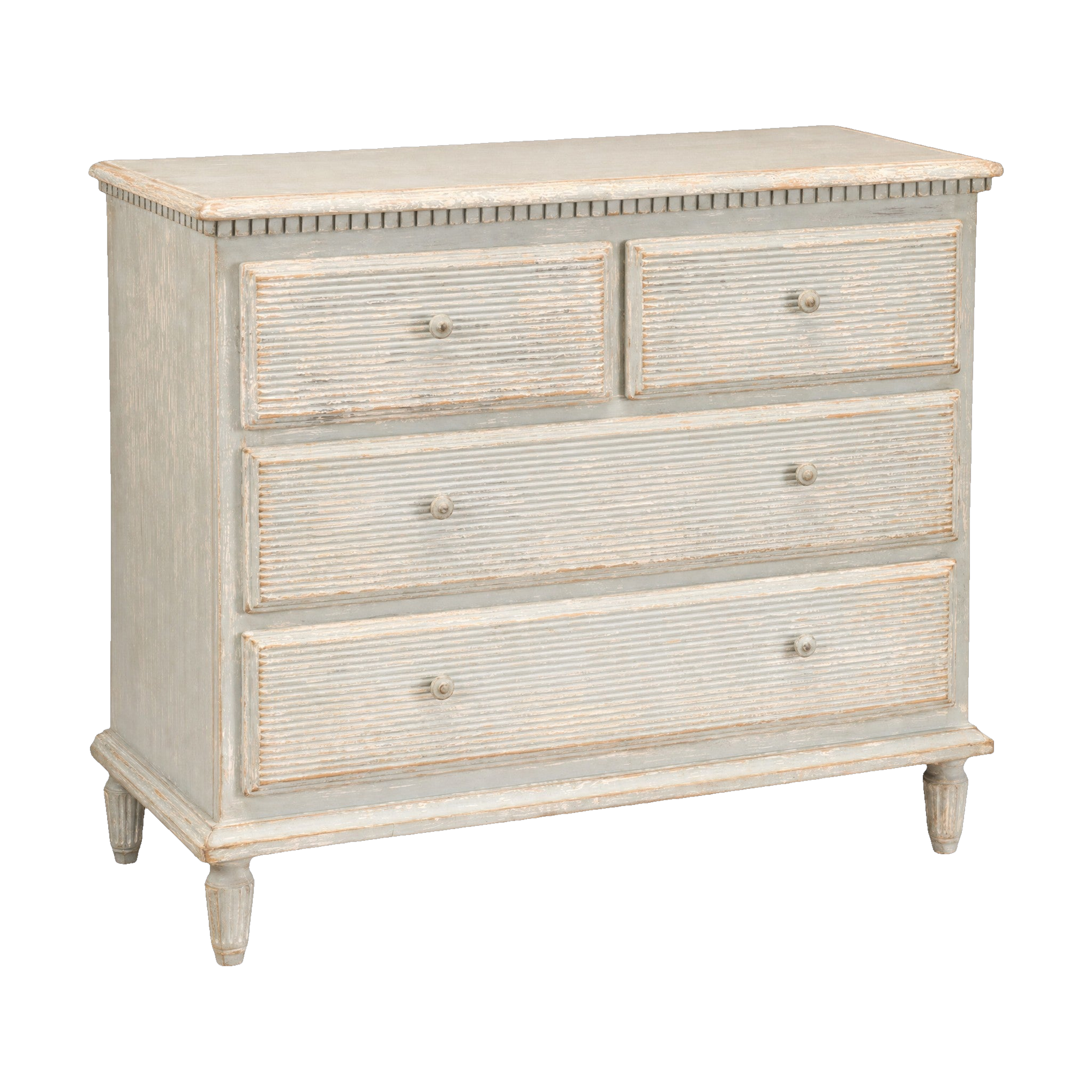 Two Over Two Chest in Distressed Blue