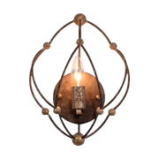 Vila Flush Mount Sconce in Ant. Rust
