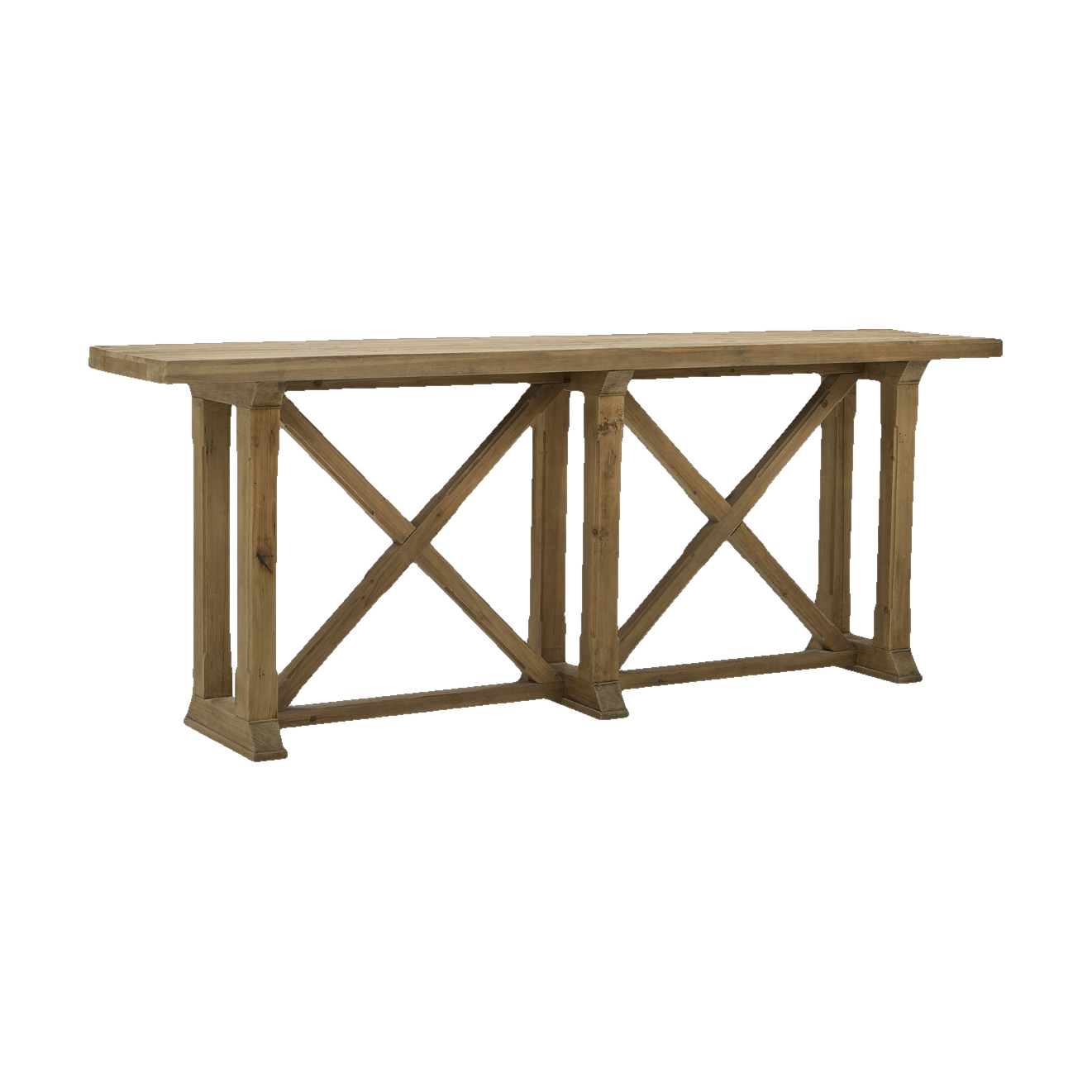 X-Based Console in Natural Finish